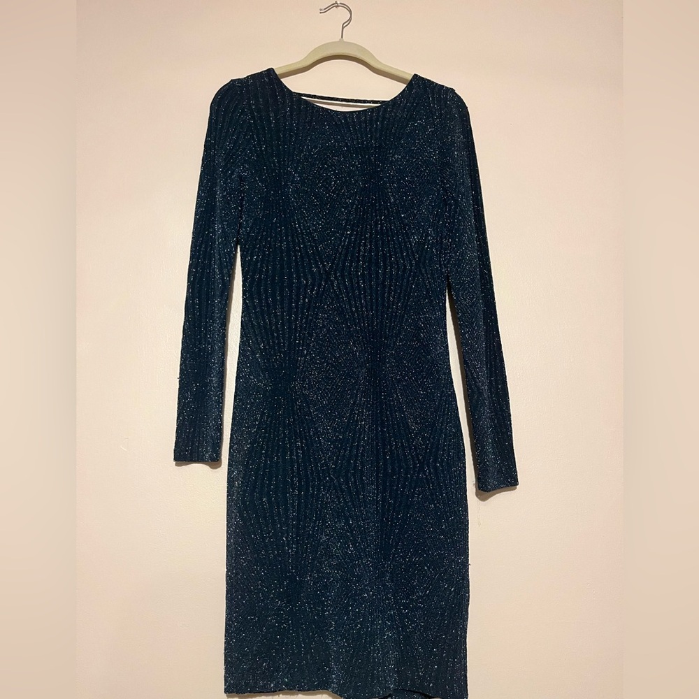 Metallic Dark Green Party Dress